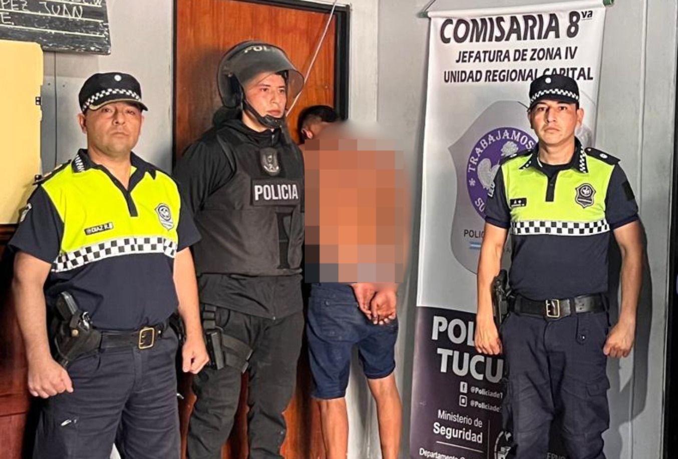 Persecución y detención: intentó huir de la policía con un arma en la mochila